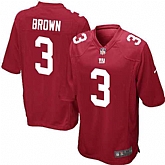 Nike Men & Women & Youth Giants #3 Josh Brown Red Team Color Game Jersey,baseball caps,new era cap wholesale,wholesale hats